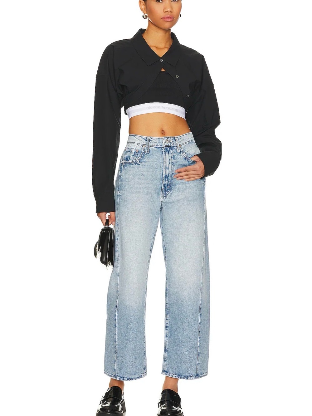 MOTHER denim: The Half Pipe Ankle, light blue